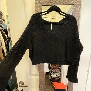 Free people cropped sweater - Black